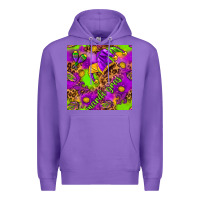 Purple Mardi Gras and jester hat seamless pattern Premium Hoodie - HowdyJamesFarm