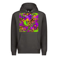 Smoke Mardi Gras and jester hat seamless pattern Premium Hoodie - HowdyJamesFarm