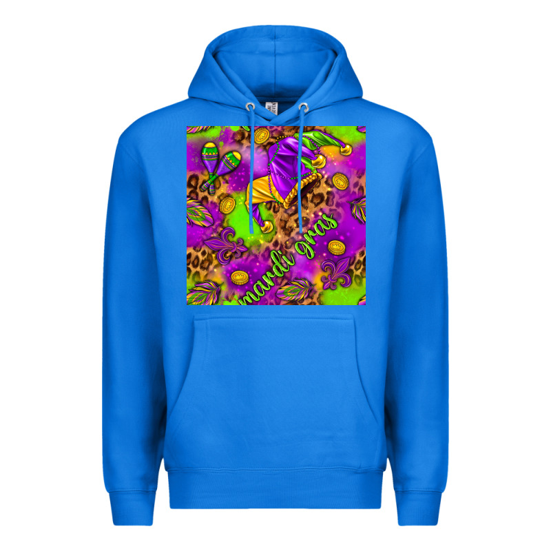 Mardi Gras And Jester Hat Seamless Pattern Premium Hoodie by HowdyJamesFarm | Teevron