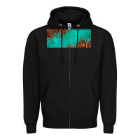 Black tooled leather turquoise glitter 11oz mug Zipper Hoodie - Jasminsmagicworld