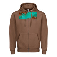 Chestnut tooled leather turquoise glitter 11oz mug Zipper Hoodie - Jasminsmagicworld