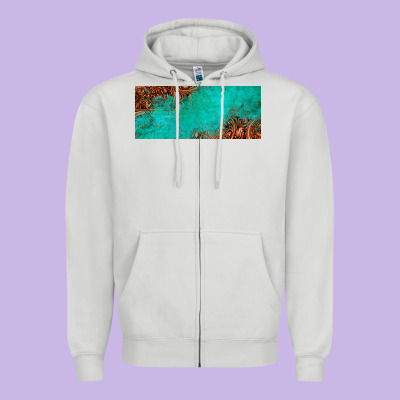 Tooled Leather Turquoise Glitter 11oz Mug Zipper Hoodie Designed By Jasminsmagicworld