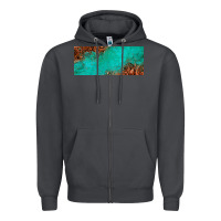 Smoke tooled leather turquoise glitter 11oz mug Zipper Hoodie - Jasminsmagicworld
