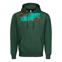 Sports Green tooled leather turquoise glitter 11oz mug Zipper Hoodie - Jasminsmagicworld