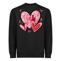 Black valentines hearts Heavyweight Sweatshirt - MaliasSmallBusiness
