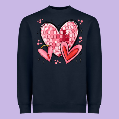 Valentines Hearts Heavyweight Sweatshirt Designed By Maliassmallbusiness