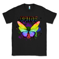 Black rainbow butterfly pride lgbtq Classic Tee - MaliasSmallBusiness