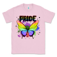 Bubblegum Pink rainbow butterfly pride lgbtq Classic Tee - MaliasSmallBusiness