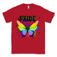 Red rainbow butterfly pride lgbtq Classic Tee - MaliasSmallBusiness