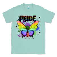 Seafoam rainbow butterfly pride lgbtq Classic Tee - MaliasSmallBusiness
