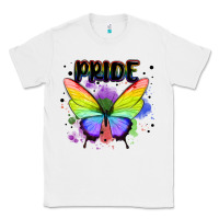 White rainbow butterfly pride lgbtq Classic Tee - MaliasSmallBusiness