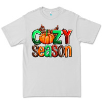 Dove Grey cozy season with fall colors palette and pumpkin Premium Tee - AdoDesignShop
