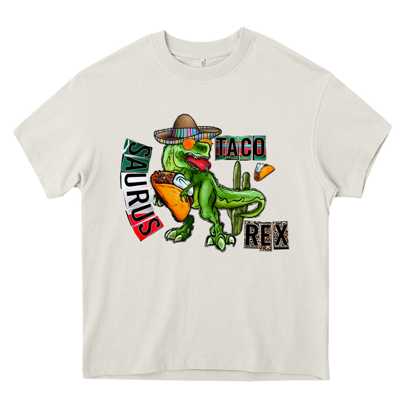 Taco Saurus Rex Heavy Core Tee by CowhideDigitalArt | Teevron