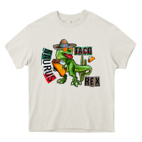 Cream taco saurus rex Heavy Core Tee - CowhideDigitalArt