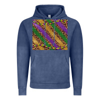Vintage Denim mardi gras leopard glitter bead Vintage Hoodie - BarkalooDesign