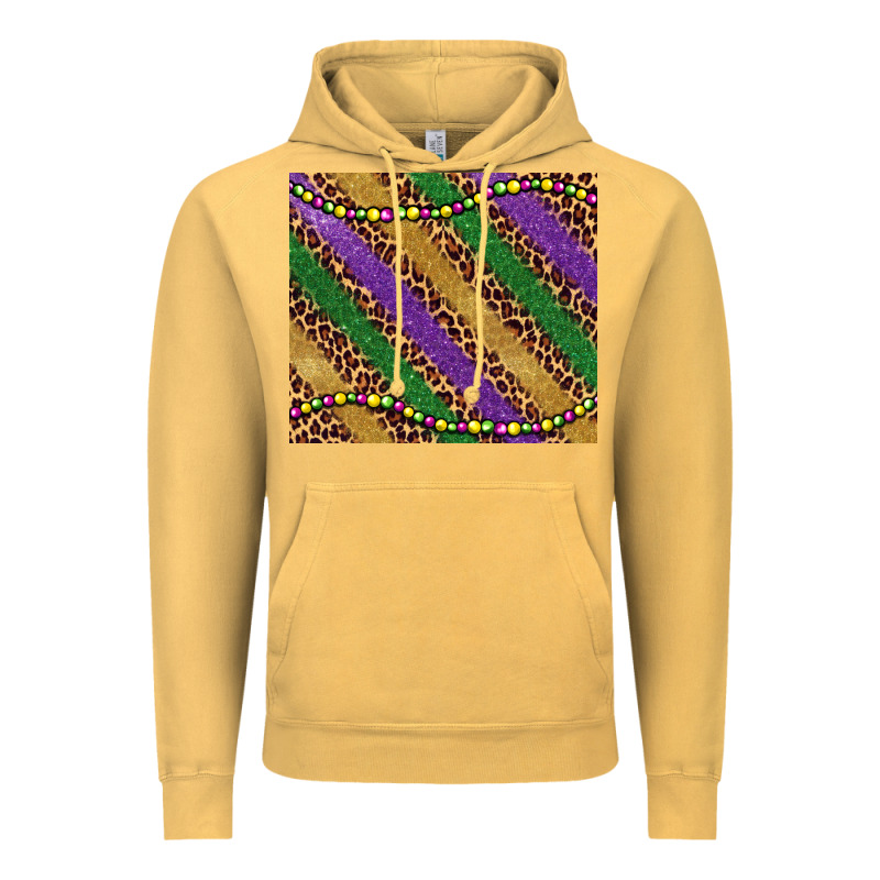 Mardi Gras Leopard Glitter Bead Vintage Hoodie by BarkalooDesign | Teevron