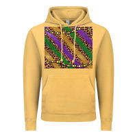 Vintage Mustard mardi gras leopard glitter bead Vintage Hoodie - BarkalooDesign
