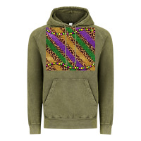 Vintage Olive mardi gras leopard glitter bead Vintage Hoodie - BarkalooDesign