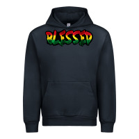 Navy Juneteenth blessed Urban Hoodie - FaDigitalArtStudio