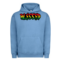 Pigment Pebble Blue Juneteenth blessed Urban Hoodie - FaDigitalArtStudio