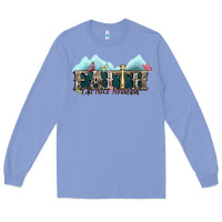 Colony Blue faith can move mountains cross Long Sleeve Tee - NancyCooperArtShop