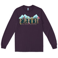 Plum faith can move mountains cross Long Sleeve Tee - NancyCooperArtShop