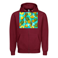 Burgundy blue pineapple Zipper Hoodie - BarkalooDesign