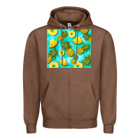 Chestnut blue pineapple Zipper Hoodie - BarkalooDesign