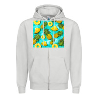Dove Grey blue pineapple Zipper Hoodie - BarkalooDesign