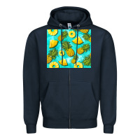 Navy blue pineapple Zipper Hoodie - BarkalooDesign