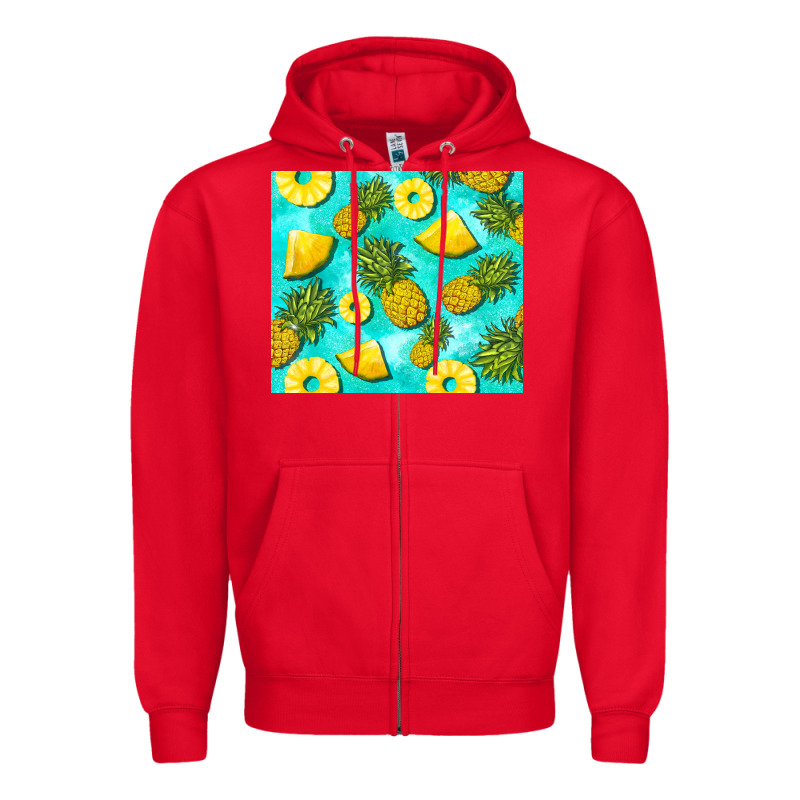 Blue Pineapple Zipper Hoodie by BarkalooDesign | Teevron
