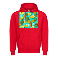 Red blue pineapple Zipper Hoodie - BarkalooDesign