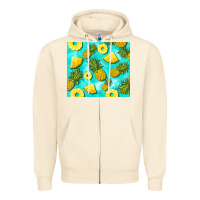 Sandshell blue pineapple Zipper Hoodie - BarkalooDesign