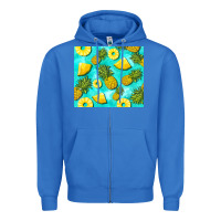 True Royal blue pineapple Zipper Hoodie - BarkalooDesign