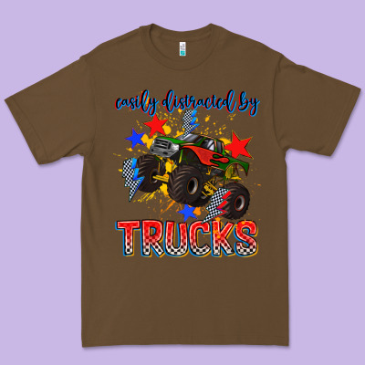 Easily Distracted By Trucks Premium Tee Designed By Adodesignshop