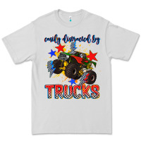 Dove Grey easily distracted by trucks Premium Tee - AdoDesignShop