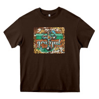 Chocolate Brown grateful cross Heavy Core Tee - BarkalooDesign