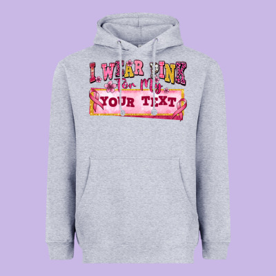 I Wear Pink For My Custom Heavyweight Hoodie Designed By Texasbilliewilder