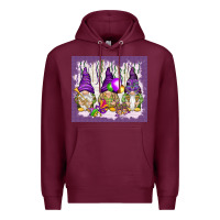 Burgundy Mardi Gras carnival with gnomies tumbler Premium Hoodie - HowdyJamesFarm