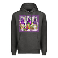 Charcoal Heather Mardi Gras carnival with gnomies tumbler Premium Hoodie - HowdyJamesFarm