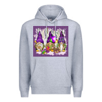 Heather Grey Mardi Gras carnival with gnomies tumbler Premium Hoodie - HowdyJamesFarm