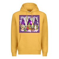 Mustard Mardi Gras carnival with gnomies tumbler Premium Hoodie - HowdyJamesFarm