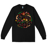 Black merry christmas Long Sleeve Tee - MaliasSmallBusiness