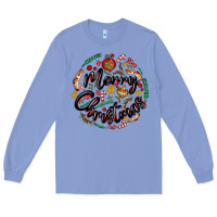 Colony Blue merry christmas Long Sleeve Tee - MaliasSmallBusiness