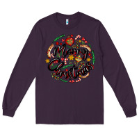 Plum merry christmas Long Sleeve Tee - MaliasSmallBusiness