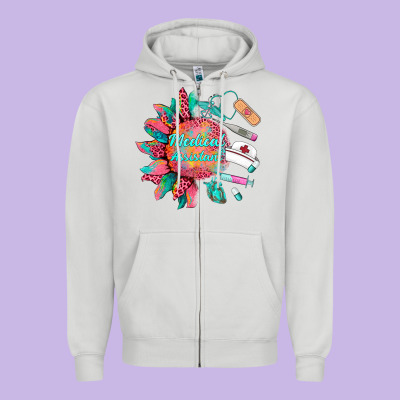 Western  Medical Assistant  Medical Instruments Zipper Hoodie Designed By Barkaloodesign