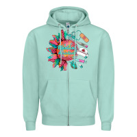 Seafoam western  medical assistant  medical instruments Zipper Hoodie - BarkalooDesign