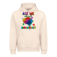 Sandshell Ask me about neurodiversity Urban Hoodie - FaDigitalArtStudio