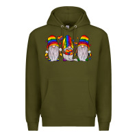 Army Green pride gnome Premium Hoodie - JahusDesignShop