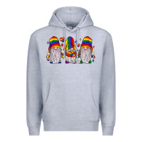 Heather Grey pride gnome Premium Hoodie - JahusDesignShop